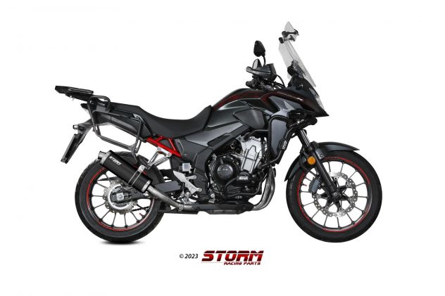 Scarico per Honda Cb 500 X Arrow Pro Race X-Kone Storm Oval Black - Foto 4