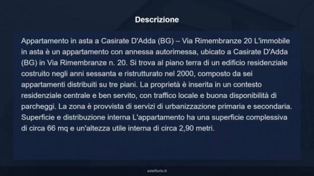 Immobile in asta di 66 m², box auto in vendita a Casirate d'Adda - Foto 7