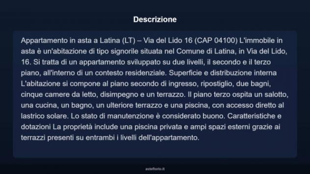 Immobile in asta di 210 m² con più di 5 locali e box auto in vendita a Latina - Foto 12