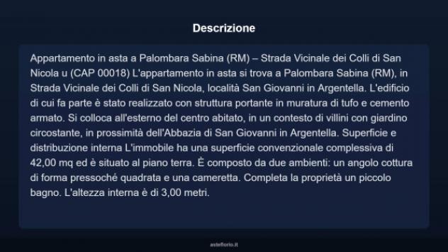 Immobile in asta di 42 m² in vendita a Palombara Sabina - Foto 4