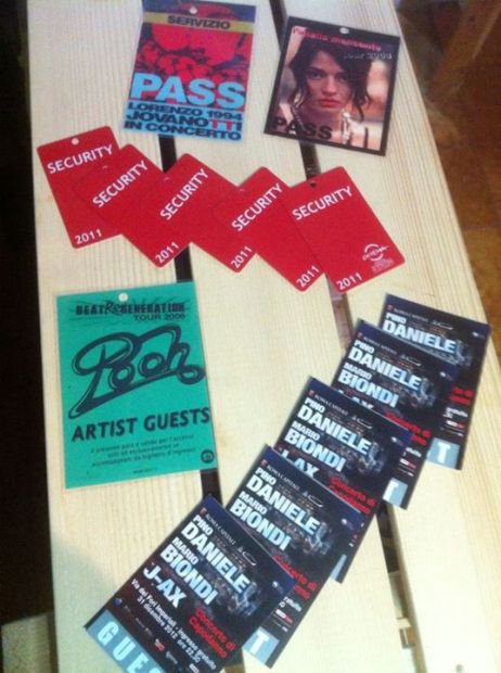 Pass Backstage Concerti Vari Rari Collezione