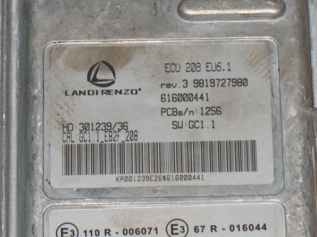 9819727980 ECU CENTRALINA LPG GPL LANDI RENZO PEUGEOT 208 EU6.1 616000441 - Foto 2