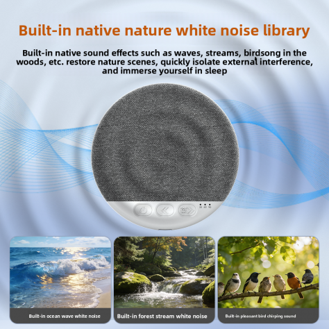 Mini Speaker Bluetooth 5.3 con suoni natura (Grigio) - Foto 4