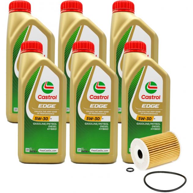 Castrol Kit Olio Motore Edge C3 5W30 6LT + Filtro olio omaggio
