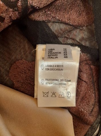ABITO DONNA ELEGANTE DA CERIMONIA, ROSA NERO,100% SETA BRAND:M.COLETTE TAGLIA:46 - Foto 10