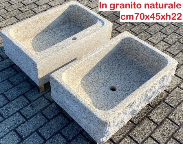 Lavello lavandino in pietra granito 70 cm - Foto 9