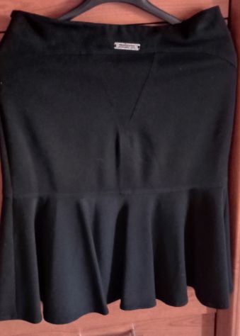 Gonna a campana pieghettata black/nera Rocco Barocco tg 44
