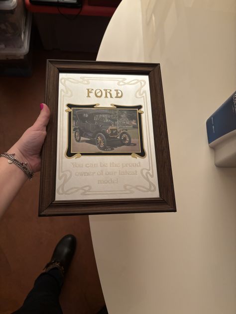 QUADRO/SPECCHIO CON FOTO AUTO FORD MODEL T VINTAGE INTROVABILE UGUALE IN OTTIME - Foto 10