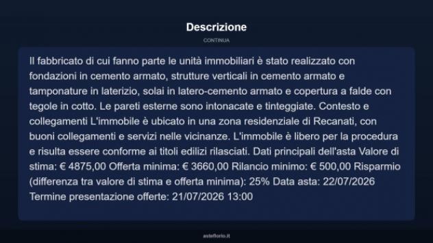 Immobile in asta di 26 m² in vendita a Recanati - Foto 7