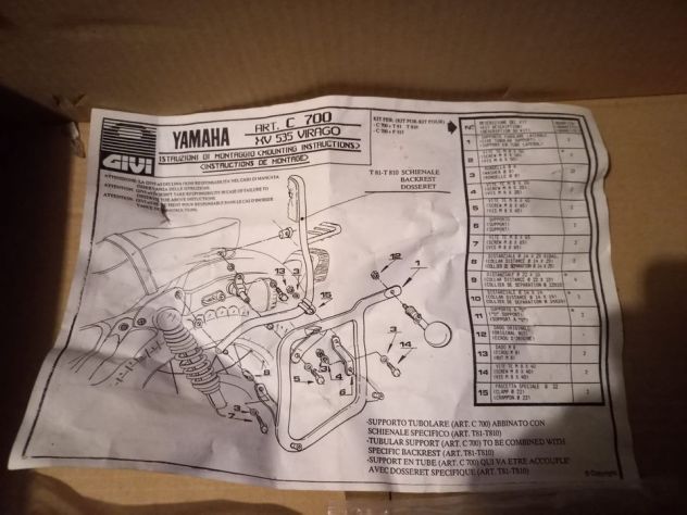 yamaha virago 535 - staffe borse bisacce valigie - Foto 5