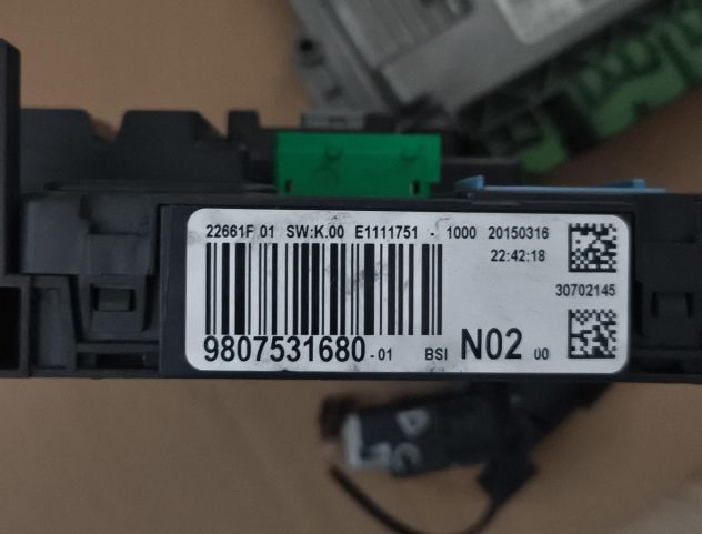 0261S09797 ECU KIT PEUGEOT 208 B GPL 1.4 MEV17.4.2 9807369780 BSI 9807531680 - Foto 3