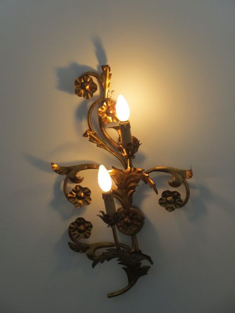 applique grande in foglia d'oro, VINTAGE, perfetto stato