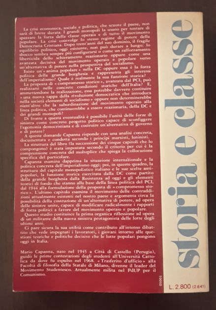 MONOPOLI DC COMPROMESSO STORICO, Mario Capanna, 1^ Ed. Mazzotta 1975. - Foto 3