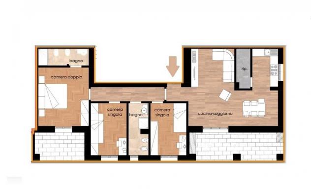 Appartamento in vendita a Poggibonsi 107 mq Rif: 972501 - Foto 5