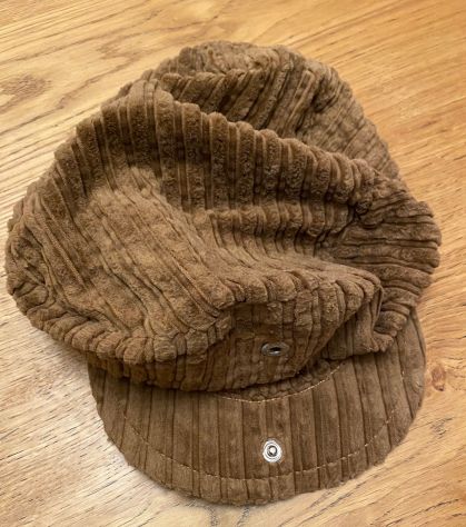 Cappello modello coppola in velluto a coste larghe marrone misura 58 - Foto 2