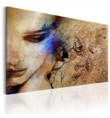 Quadro Vintage Con Una Ragazza Tra Le Rose - ARREDALACASA