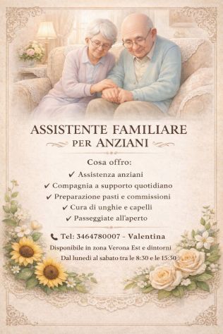 Assistente familiare - badante - dama da compagnia