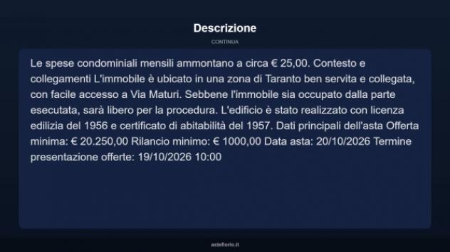 Immobile in asta di 84 m² in vendita a Taranto - Foto 5