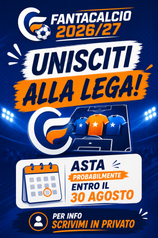 ⚽ FANTACALCIO 2026/27 – UNISCITI ALLA LEGA! 🏆