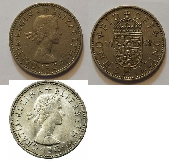 R68- REGNO UNITO - MONETE RARE CON DIFETTO DI CONIO.