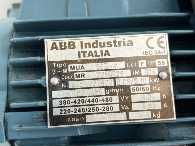 ABB Motoriduttore Kw 0,10 + Riduttore SITI 7,5/1 - Foto 7