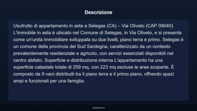 Immobile in asta di 259 m² con più di 5 locali in vendita a Selegas - Foto 3