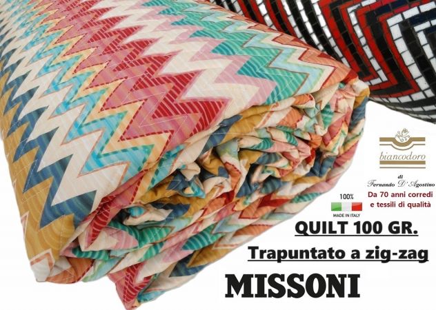 MISSONI COORDINATO LETTO , COMPLETO LENZUOLA + QUILT - Foto 9