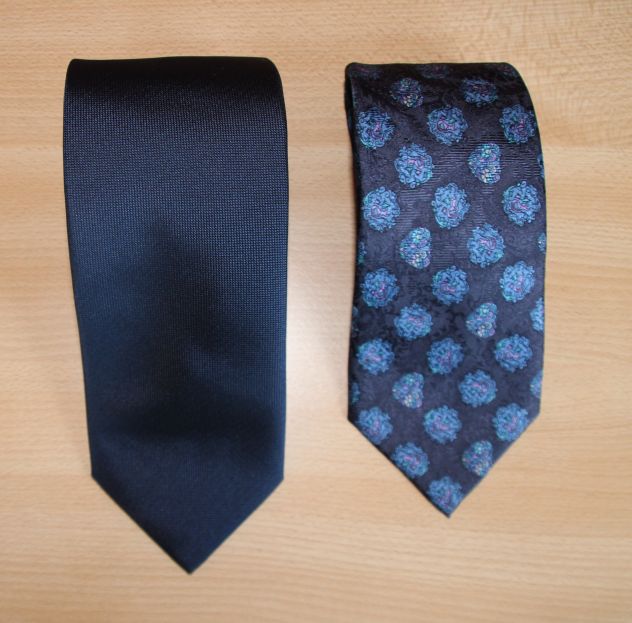 2 Cravatte Made in ITALY , 100% Seta e rifinite a mano - Foto 2