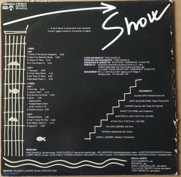 PINO DANIELE -Sciò Live- 2 LP 1984 - Foto 4