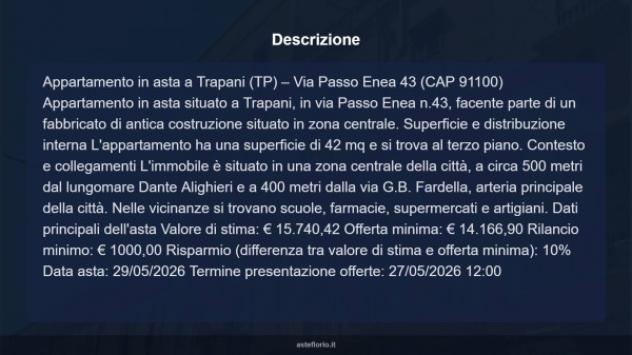 Immobile in asta di 42 m² in vendita a Trapani - Foto 12