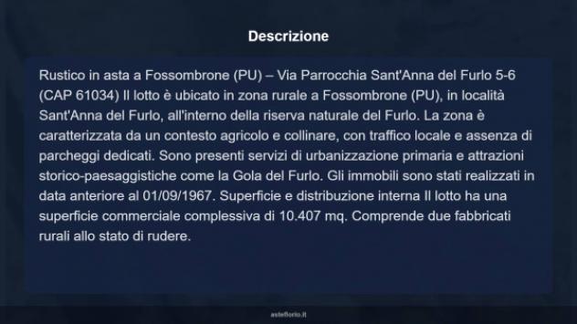 Immobile in asta di 10407 m² con più di 5 locali in vendita a Fossombrone - Foto 13