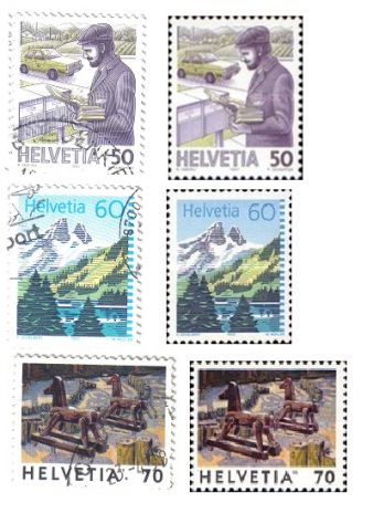 A156 - RARA VARITA' DI FRANCOBOLLI SVIZZERA