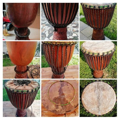 Riparazione e sostituzione pelle strumenti a percussione djembe, dundun, bongo - Foto 2