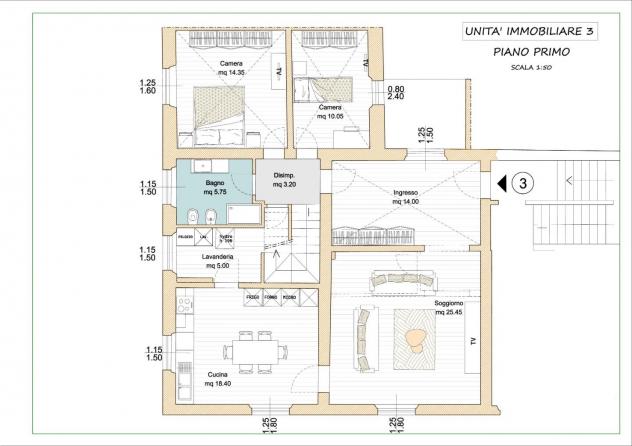 Appartamento in vendita a San Frediano a Settimo - Cascina 240 mq Rif: 1409896 - Foto 3