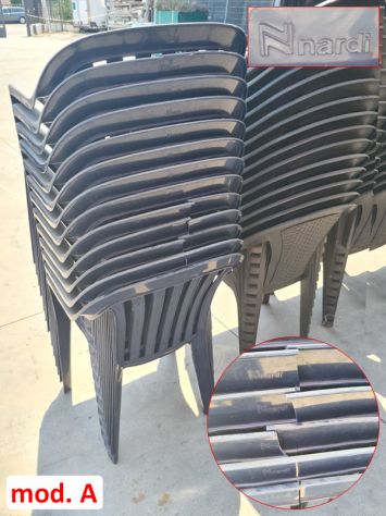 varie sedie da giardino impilabili usate - Foto 6