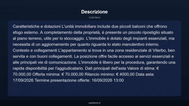 Immobile in asta di 90 m² con più di 5 locali in vendita a Viterbo - Foto 14