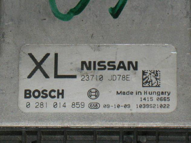 0281014859 ECU NISSAN QASHQAI 2.0 DCI 859 0281014859 23710JD78E EDC16CP33 - Foto 2