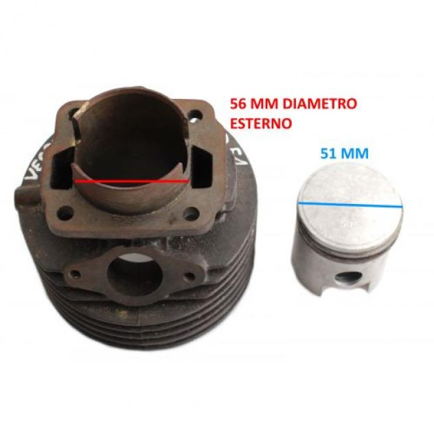 Cilindro Piaggio Vespa 90 spinotto 14 - Foto 2