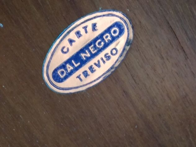 vecchia scatola in legno anni 60 DAL NEGRO piena di fiches e 2 mazzi di carte - Foto 7