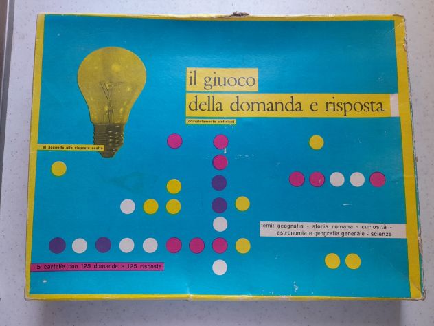 Gioco da tavolo vintage educativo ed elettrico degli anni '60/'70, intitolato "i
