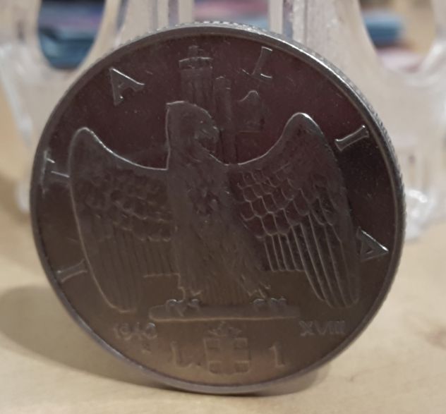 Italia, 1 lira 1940, XVIII. - Foto 5