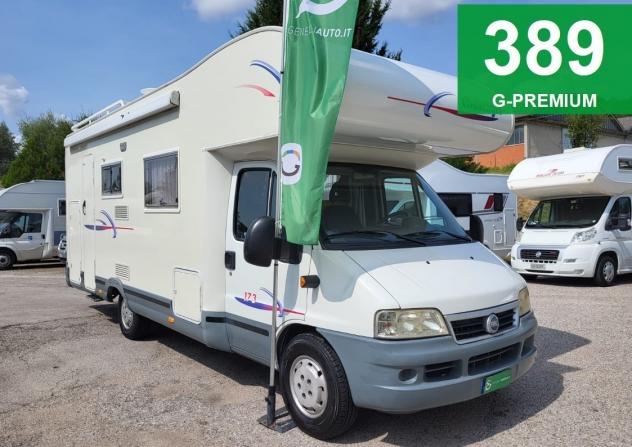 CAMPER CHALLENGER DUCATO MANSARDATO 7 POSTI DOPPIA DINETTE LETTI CASTELLO POSTERIORI CLIMATIZZATORE GENERALI USATO - Foto 2