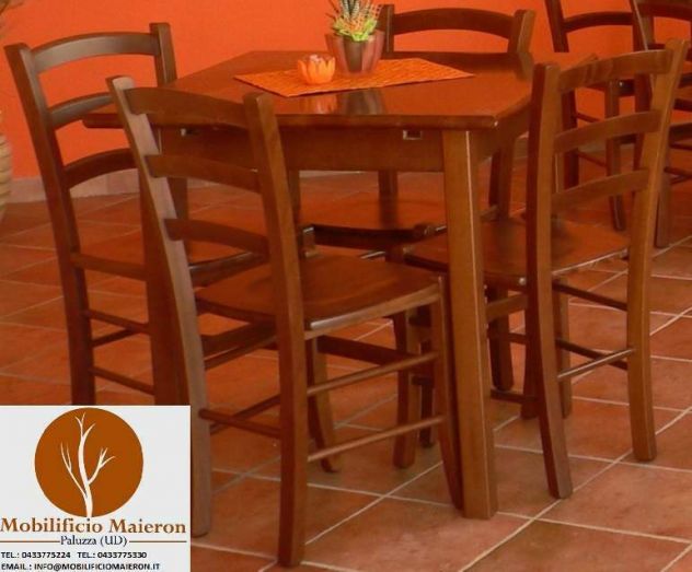 Tavoli In Legno Per Ristorante Bar Pizzeria Pub 80x80 in Legno Nuovi - Foto 3