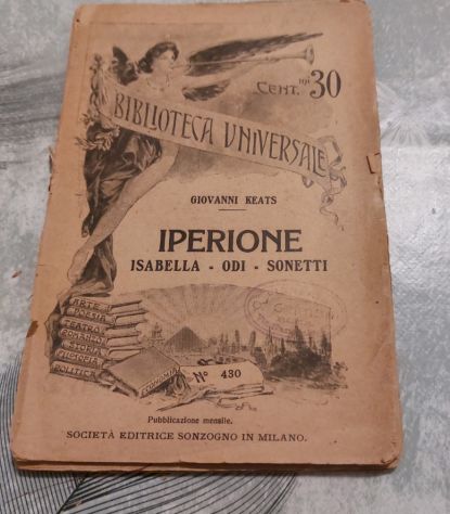 KEATS .IPERIONE.Isabella-Odi-Sonetti 1912