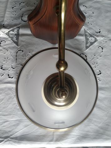 Lampadario in ottone e legno - Foto 6
