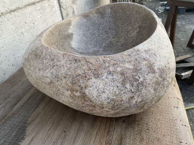 Lavabo lavandino da appoggio in pietra naturale 2 - Foto 3