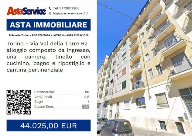 670/2024 U TO - Tribunale Torino - RGE 670/2024 - LOTTO U - ASTA 22/09/2026