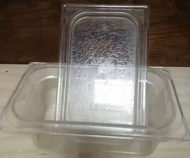 Bacinelle Gastronomia contenitori alimenti BGN 1/4 - 26,5x16,2 h10cm + COPERCHIO - Foto 8