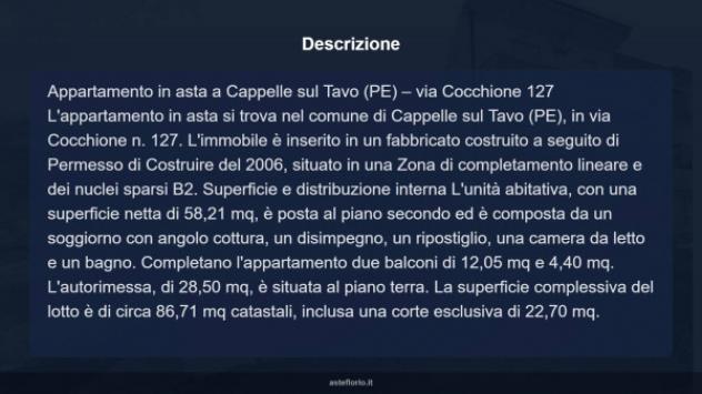 Immobile in asta di 86 m², box auto in vendita a Cappelle sul Tavo - Foto 17
