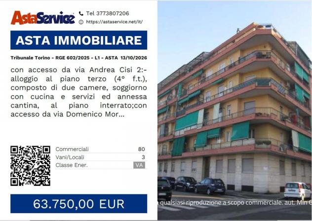 602/2025 1 TO - Tribunale Torino - RGE 602/2025 - L1 - ASTA 13/10/2026